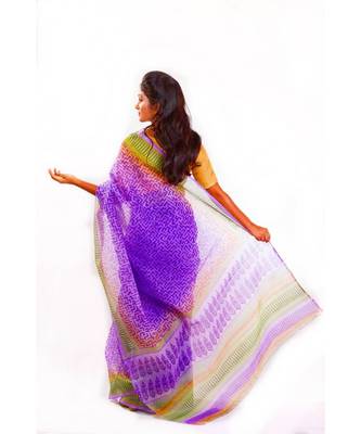 Lilies and Lavendar Wrap in 1 Minute Saree 3