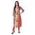 Brown embroidered cotton  ethnic-kurtis