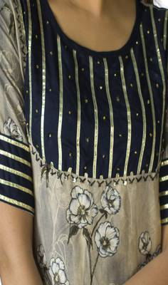 Off white embroidered rayon ethnic-kurtis 4