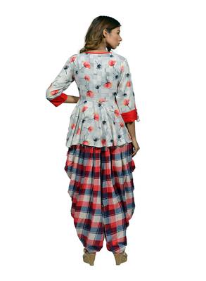 Grey embroidered rayon ethnic-kurtis 3
