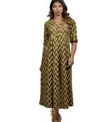 Black embroidered rayon ethnic-kurtis