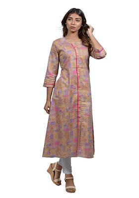 Multicolor embroidered cotton  ethnic-kurtis 2