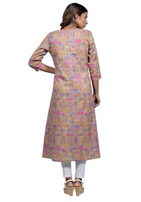 Multicolor embroidered cotton  ethnic-kurtis 3
