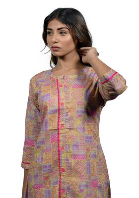 Multicolor embroidered cotton  ethnic-kurtis 4