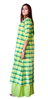 Green embroidered cotton  ethnic-kurtis 2