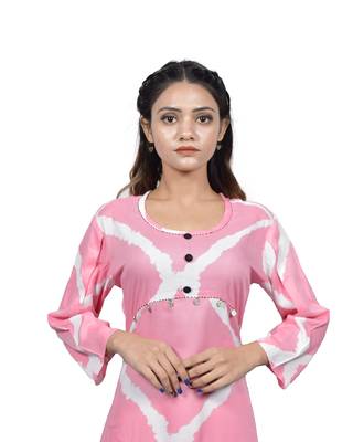 Black embroidered rayon ethnic-kurtis 5