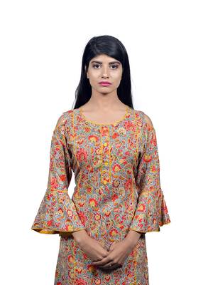 Grey embroidered cotton  ethnic-kurtis 5