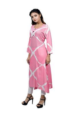 Pink embroidered cotton  ethnic-kurtis 2