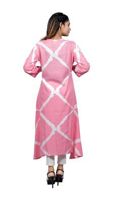 Pink embroidered cotton  ethnic-kurtis 3