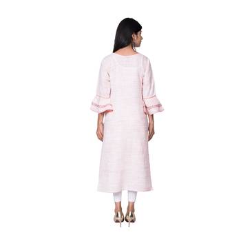 Pink embroidered cotton  ethnic-kurtis 4