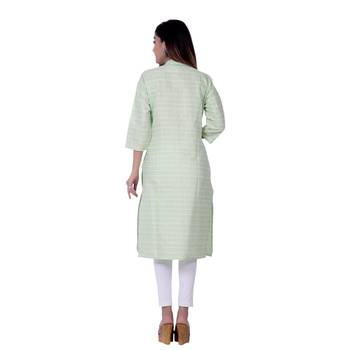 Green embroidered cotton  ethnic-kurtis 2