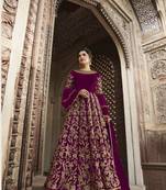 Pink embroidered net salwar