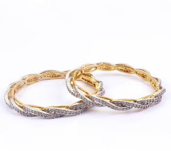 Pretty Gold Plated   Tangled Bangles 2