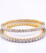 Gorgeous Single Line Bangles With Beautiful Stones