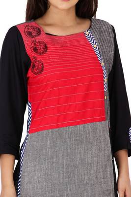 red printed Rayon stitched kurti 2