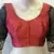 Maroon rawsilk zari embroidered blouse