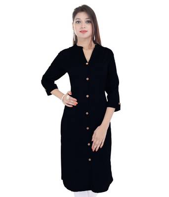 black printed Cotton stitched kurti 1