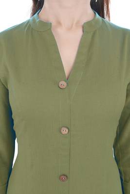 green printed Cotton stitched kurti 3