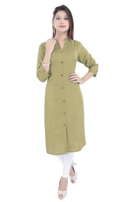 green printed Cotton stitched kurti 4