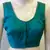 Seagreen rawsilk handwork blouse