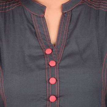 grey printed Rayon stitched kurti 4