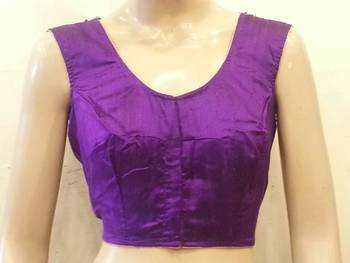 Purple rawsilk handwork blouse 2