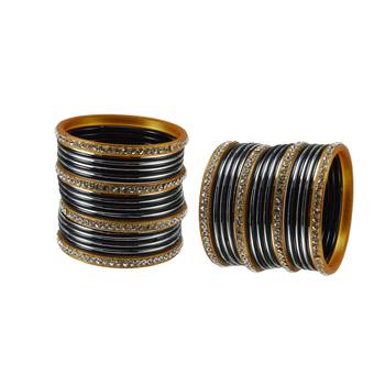 Black Crystal Bangles And Bracelets 2