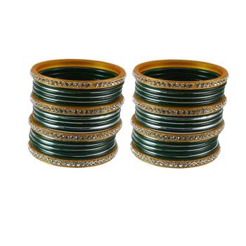 Green Crystal Bangles And Bracelets 1
