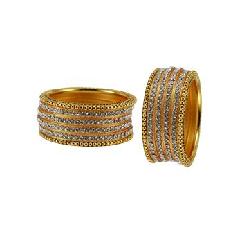Golden Crystal Bangles And Bracelets 2