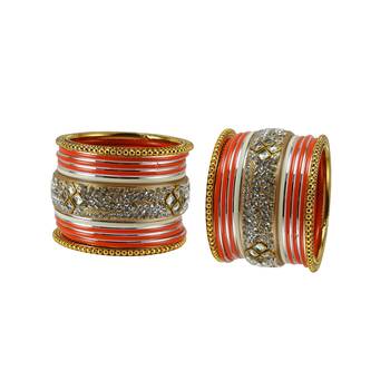 Orange Crystal Bangles And Bracelets 2