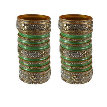 Green Crystal Bangles And Bracelets 1