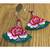 Women Traditional Silver Plated Oxidised Lightweight Multi-Color Embroidery Floral And Beads Hook Earrings Jewellery