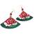 Women Traditional Silver Plated Oxidised Lightweight Multi-Color Embroidery Floral And Beads Hook Earrings Jewellery