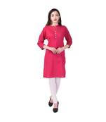 pink printed Cotton stitched kurti