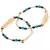 White N Blue Designer Jaipuri Brass Payal Anklet