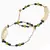 Graceful White N Green Designer Brass Payal Anklet