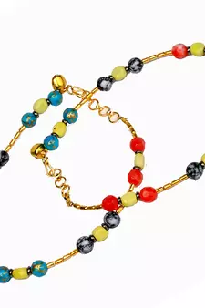 Fancy Designer Stylish Colorful Brass Payal Anklet