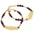 White Brown Jodhpuri Designer Brass Payal Anklet