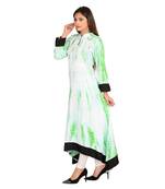 Green printed Rayon stitched kurti