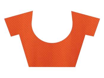 Orange Printed Georgette Saree With Blouse 4