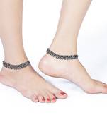 Oxidized Silver Design Ethnic Rajasthani Anklet