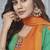 Sea-green embroidered banarasi brocade salwar