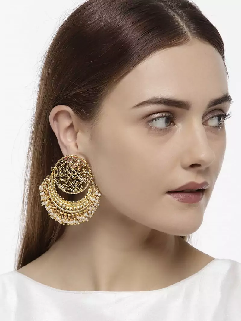 Gold Agate Danglers Drops