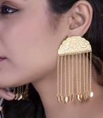 Gold Agate Danglers Drops