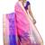 Kimisha Women's Pink Jacquard Cotton Silk Saree With Designer Pallu