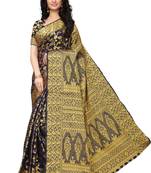 Kimisha Women's Navy Blue Jacquard Banarasi Silk Saree With Rich Pallu