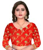 Blue woven silk saree with blouse