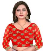 Black woven silk saree with blouse