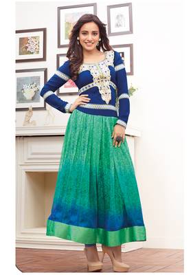 Multicolor embroidered georgette salwar 1