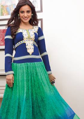 Multicolor embroidered georgette salwar 2